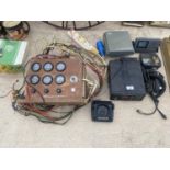 AN ASSORTMENT OF BOAT ITEMS TO INCLUDE A RADIO, A DASH BOARD AND A RADAR 1000 ETC