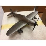 A PEWTER MODEL 1941 WW2 AMERICAN AEROSPACE AEROPLANE 'REPUBLIC P-47 THUNDERBOLT'