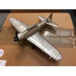 A BOXED PEWTER MODEL 1940 JAPANESE NAVY AEROPLANE 'MITSUBISHI A6M ZERO'