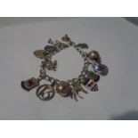 A SILVER CHARM BRACELET