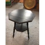 A WOODEN SIDE TABLE H:64CM W :46CM