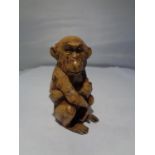 A BERGMAN STYLE COLD PAINTED BRONZE OF A MONKEY