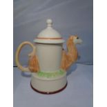 A CARLTON WARE TEAPOT WITH A CAMELS HEAD DESIGN