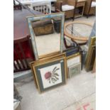 AN ASSORTMENT OF FRAMED PRINTS AND PICTURES