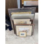 AN ASSORTMENT OF FRAMED PRINTS AND PICTURES