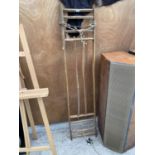 A VINTAGE WOODEN CEILING MOUNTED CLOTHES AIRER
