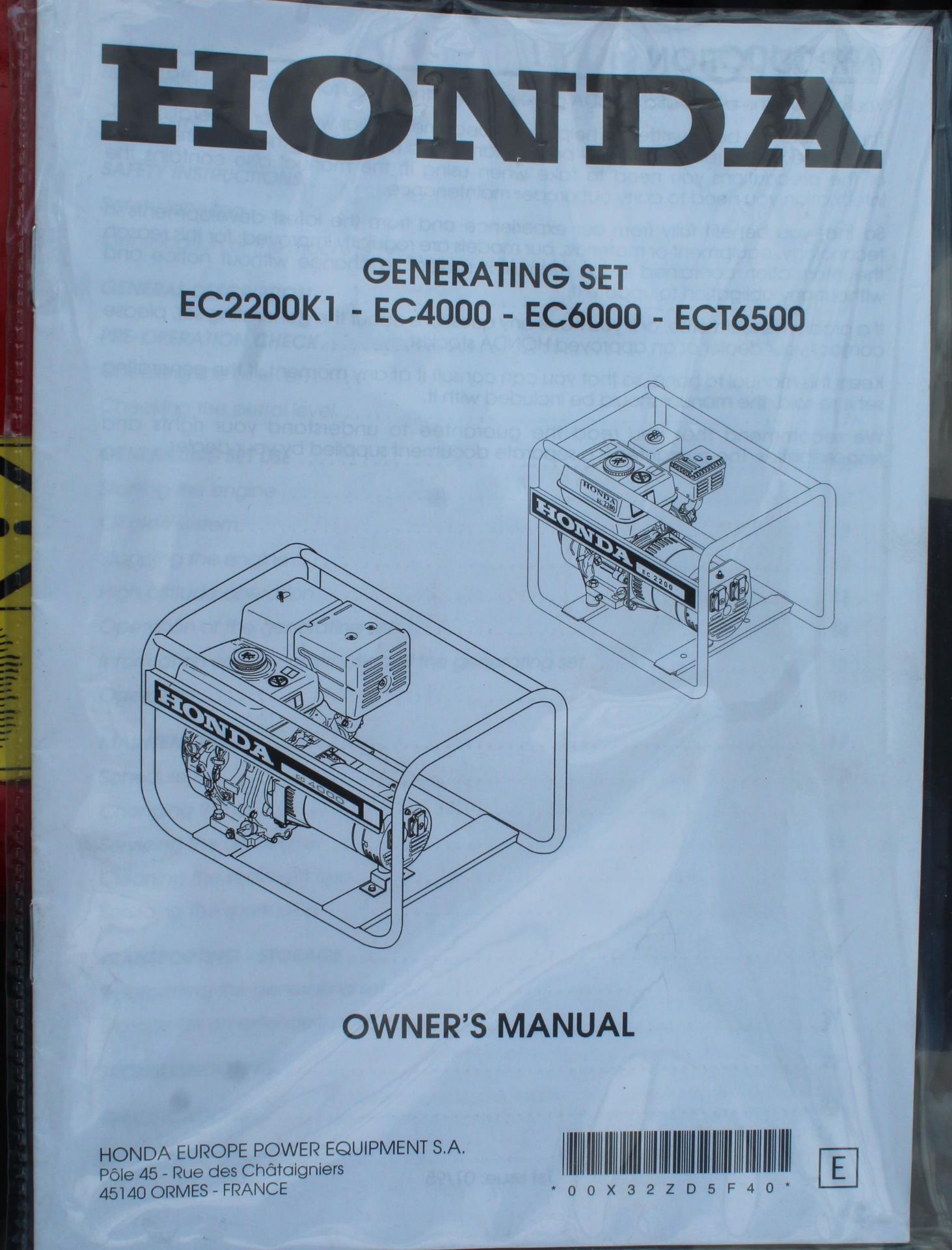 HONDA EC2200 GENERATOR EXCELLENT CONDITION HARDLY USED NO VAT - Image 4 of 4