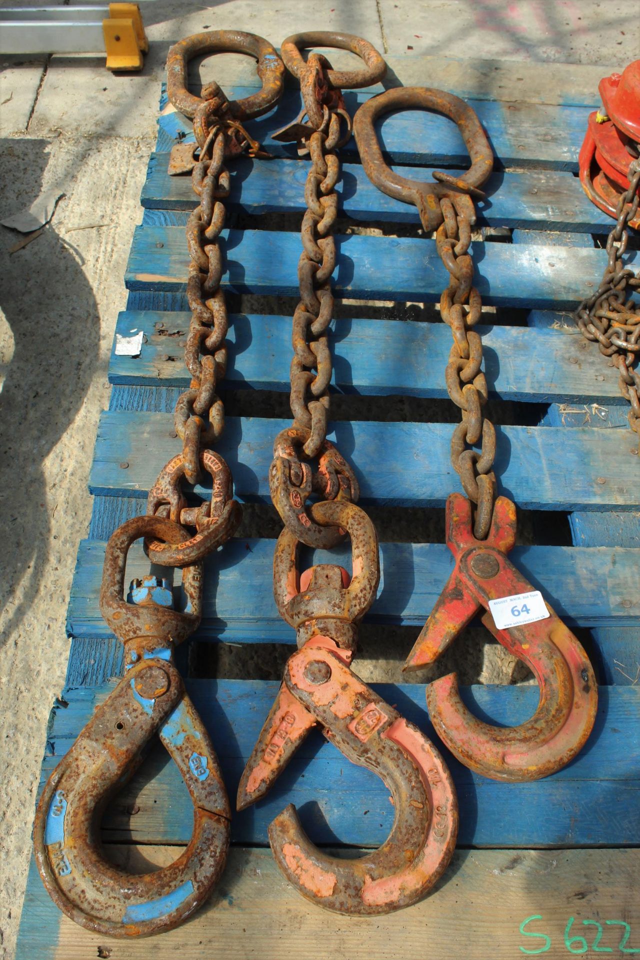 3 LIFTING CHAINS NO VAT