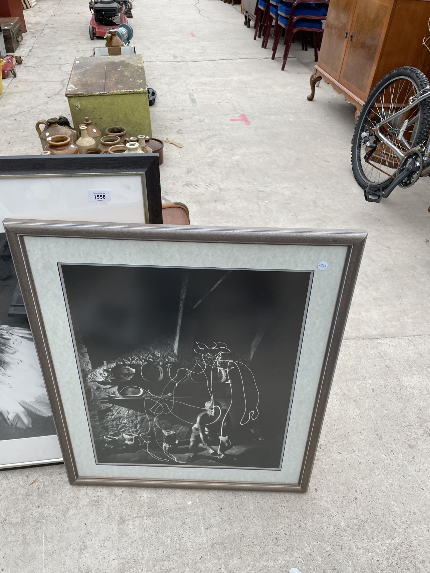 TWO LARGE FRAMED PRINTS TO INCLUDE ONE OF A NATIVE AMERICAN - Image 3 of 3