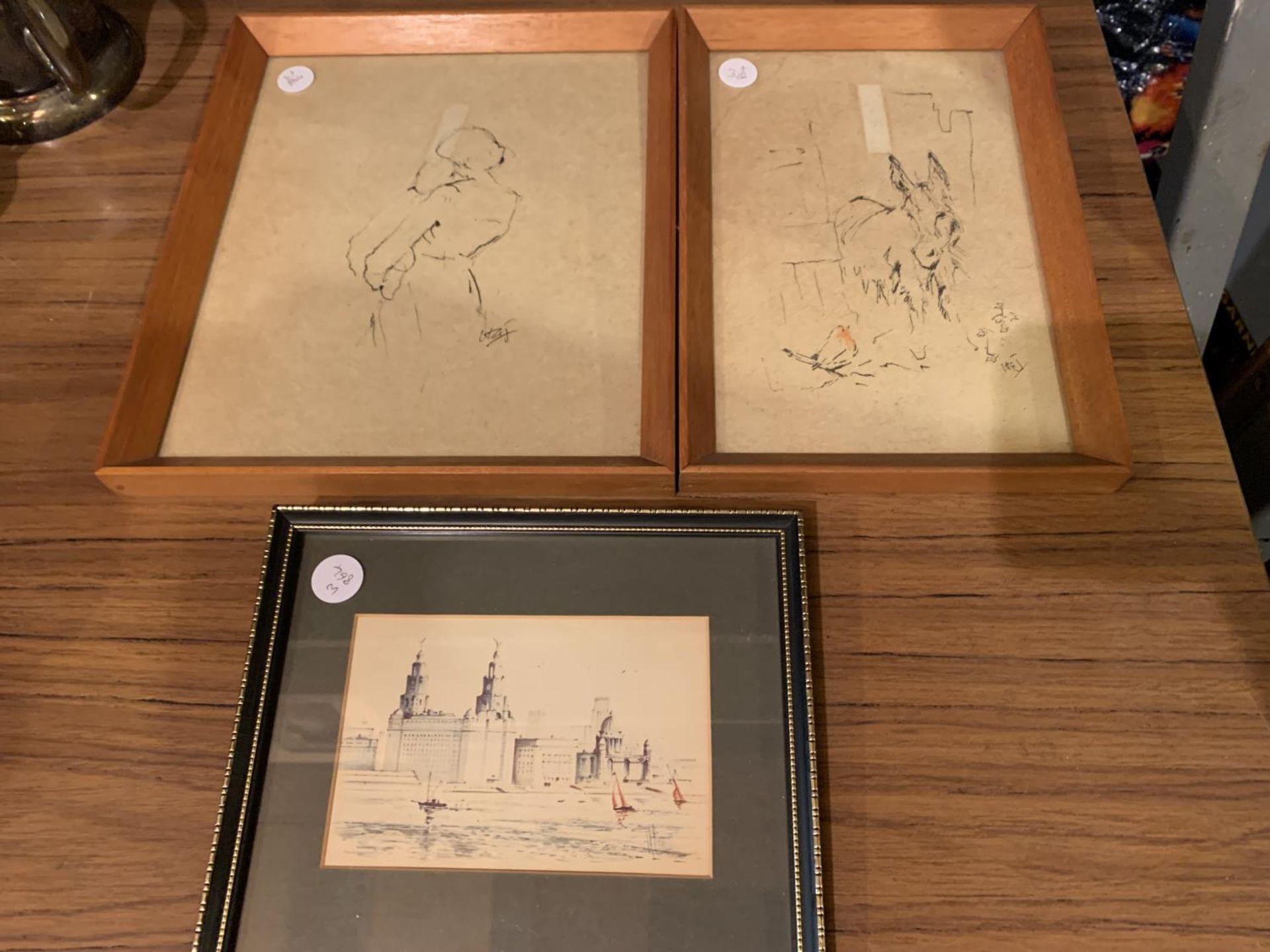 THREE FRAMED PRINTS