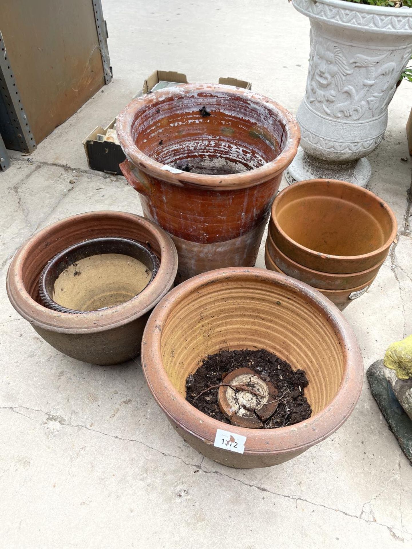 AN ASSORTMENT OF GARDEN PLANTERS