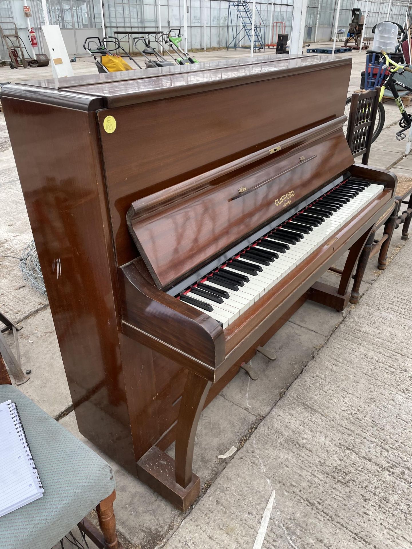 A CLIFFORD OF LONDON MAHOGANY UPRIGHT PIANO - Image 3 of 4