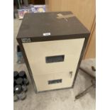A TWO DRAWER OFFICE WORLD METAL FILING CABINET