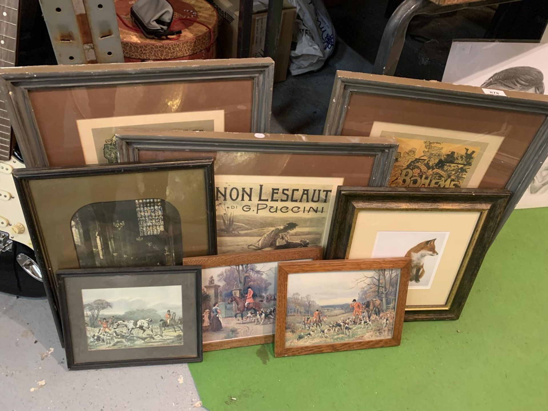 A COLLECTION OF VARIOUS PRINTS TO INCLUDE THREE VINTAGE ADVERTISING POSTERS