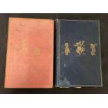A FIRST EDITION AA MILNE BOOK 'THE HOUSE AT POOH CORNER' 1928 AND 'WHEN WE WERE YOUNG' FIRST
