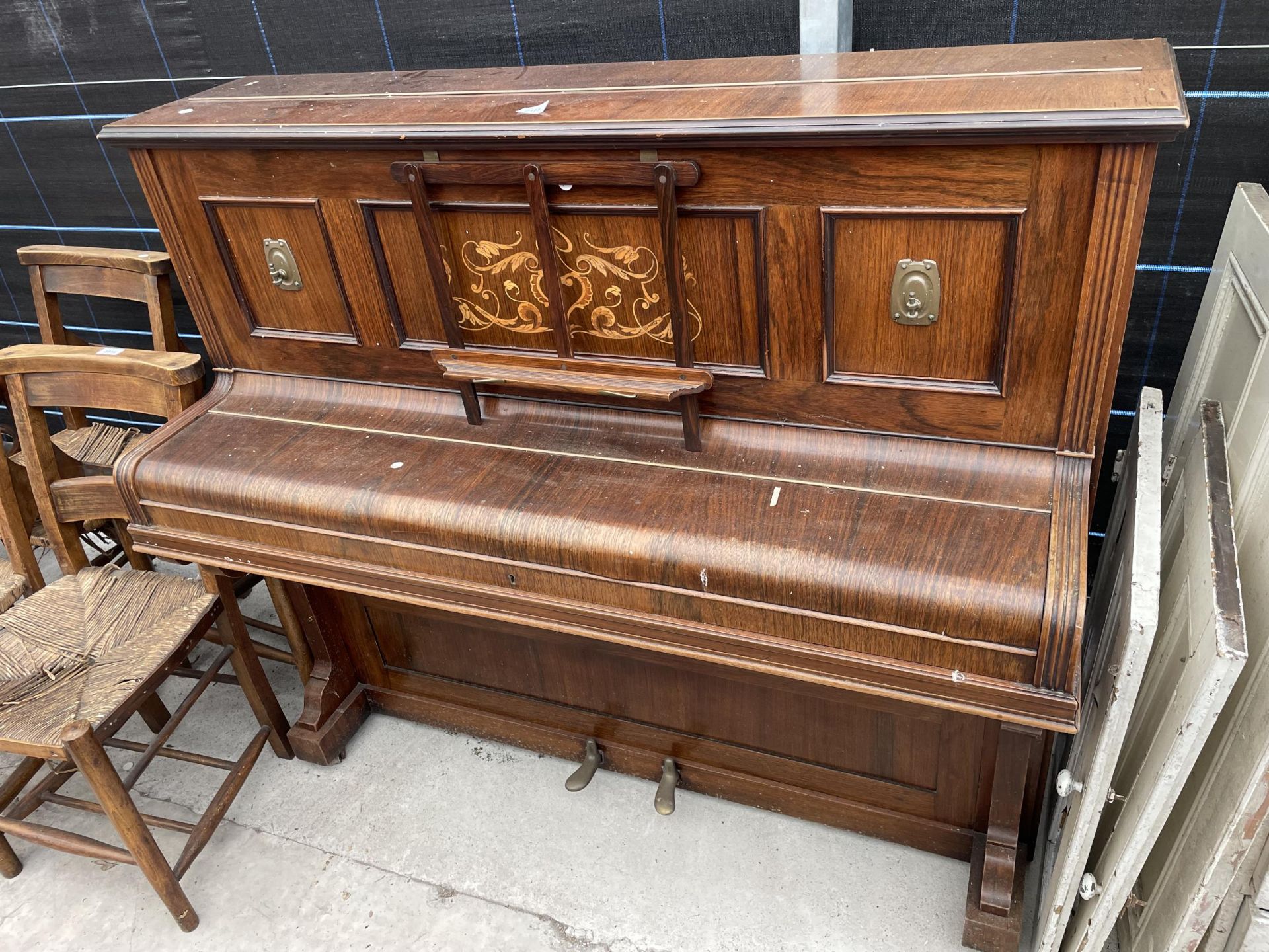 A CHAPPELL & CO LTD UPRIGHT PIANO STAMPED HARTSON & SON, NEWARK