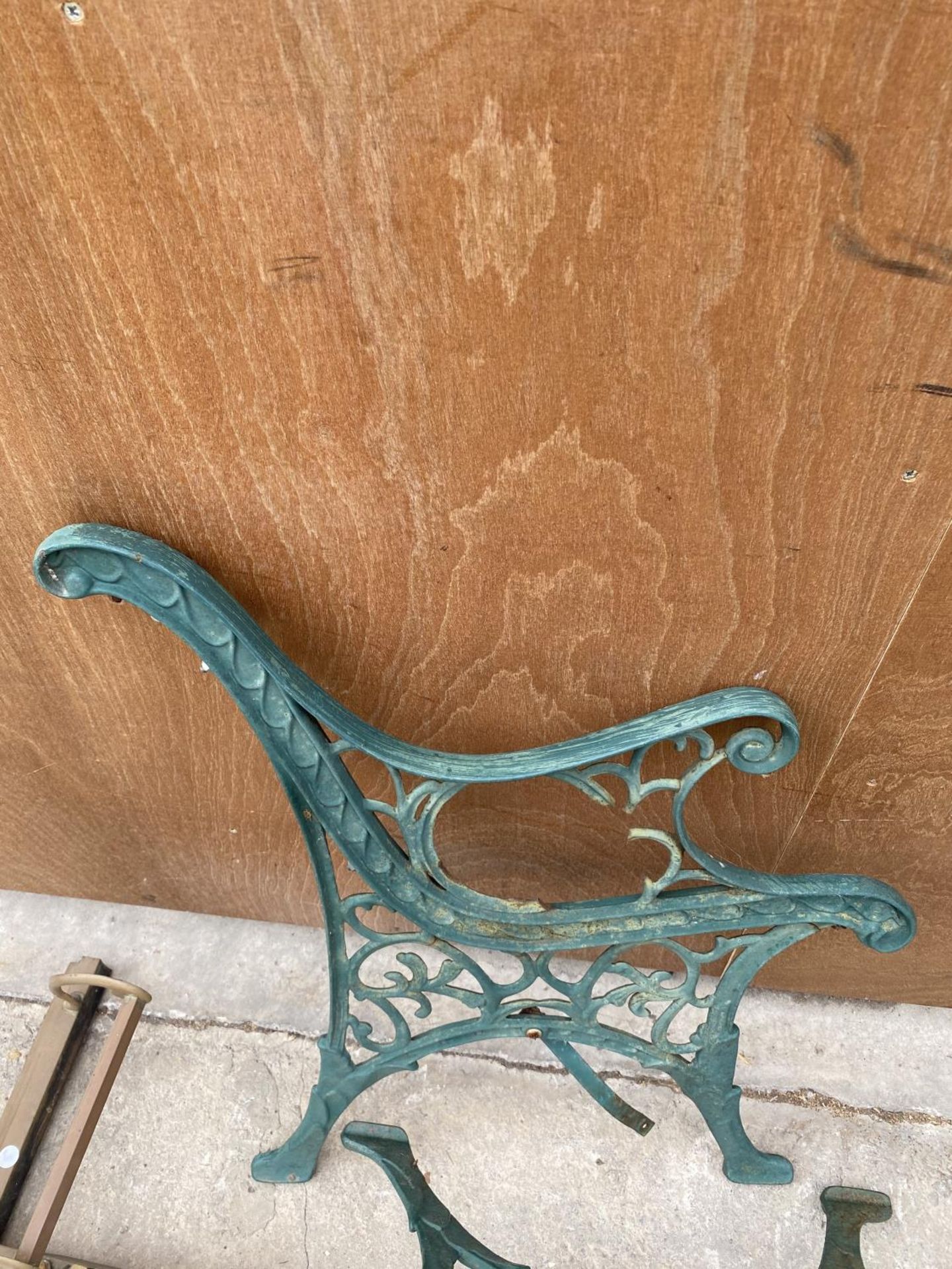 A PAIR OF CAST BENCH ENDS - Image 2 of 3