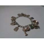 A SILVER CHARM BRACELET