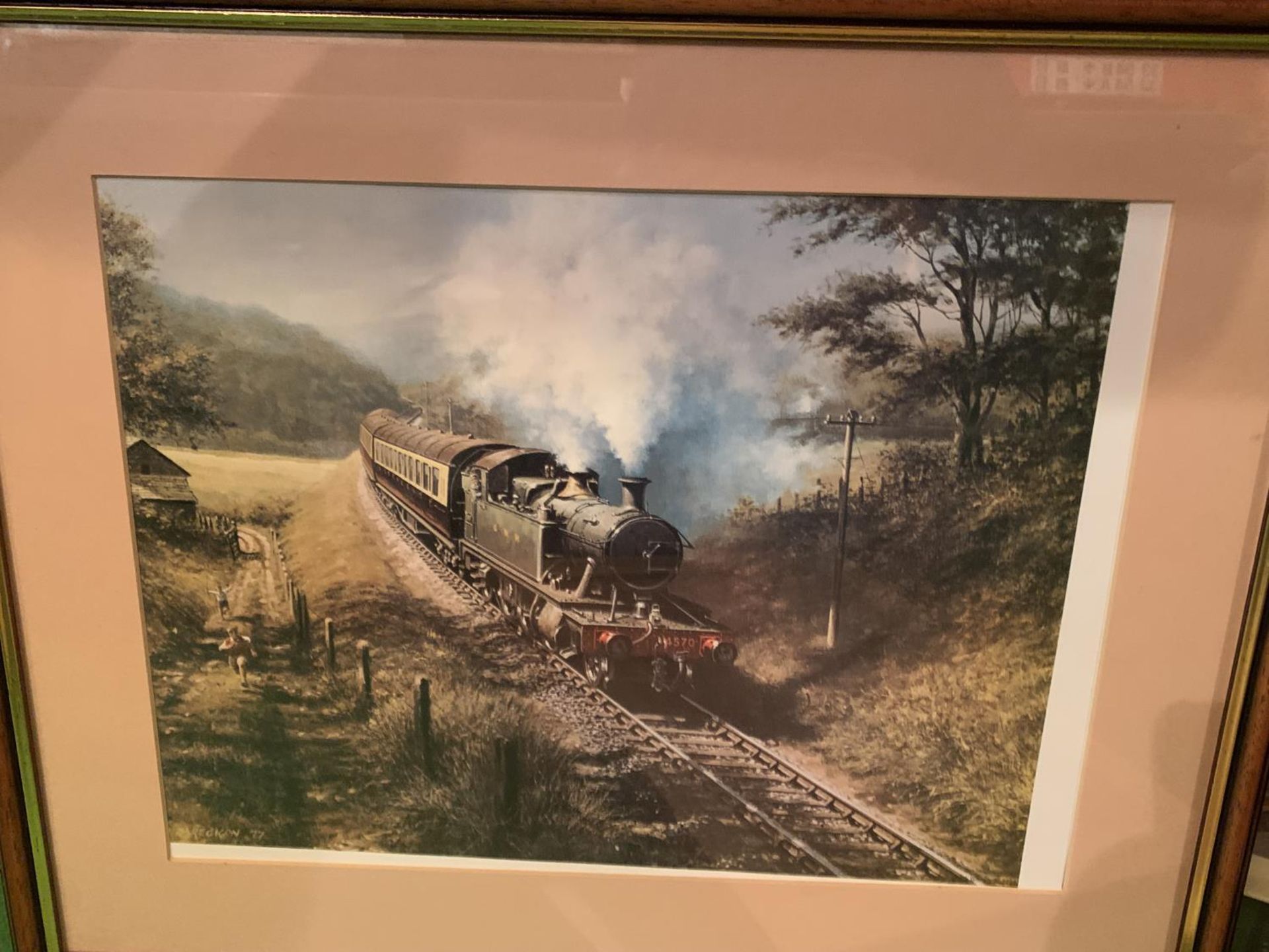 FOUR FRAMED STEAM TRAIN RELATED PRINTS - Image 3 of 5