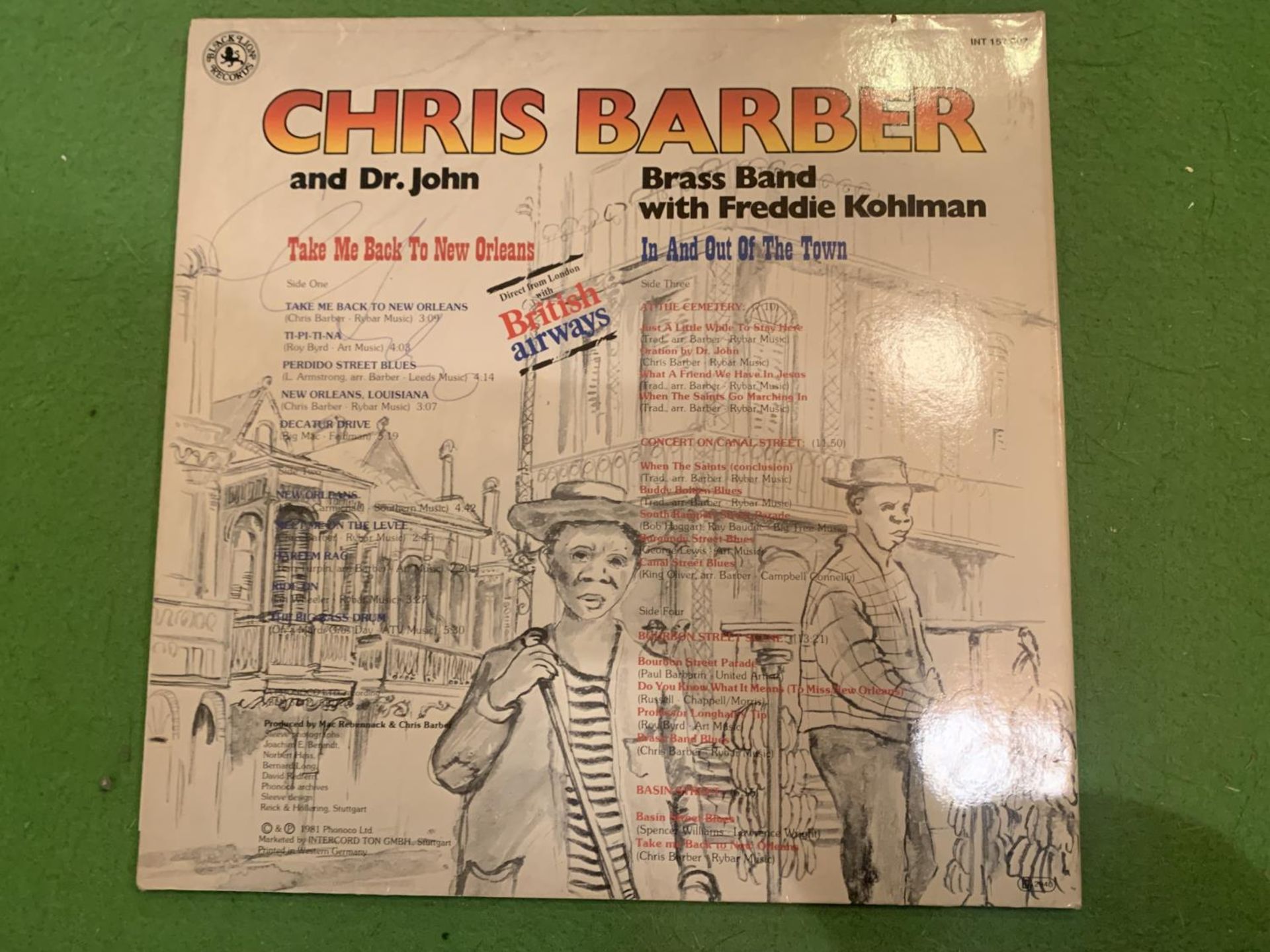 A CHRIS BARBER AND DR JOHN TAKE ME BACK TO NEW ORLEANS TWO LP SLEEVE SIGNED FRONT AND BACK BY DR - Image 4 of 5