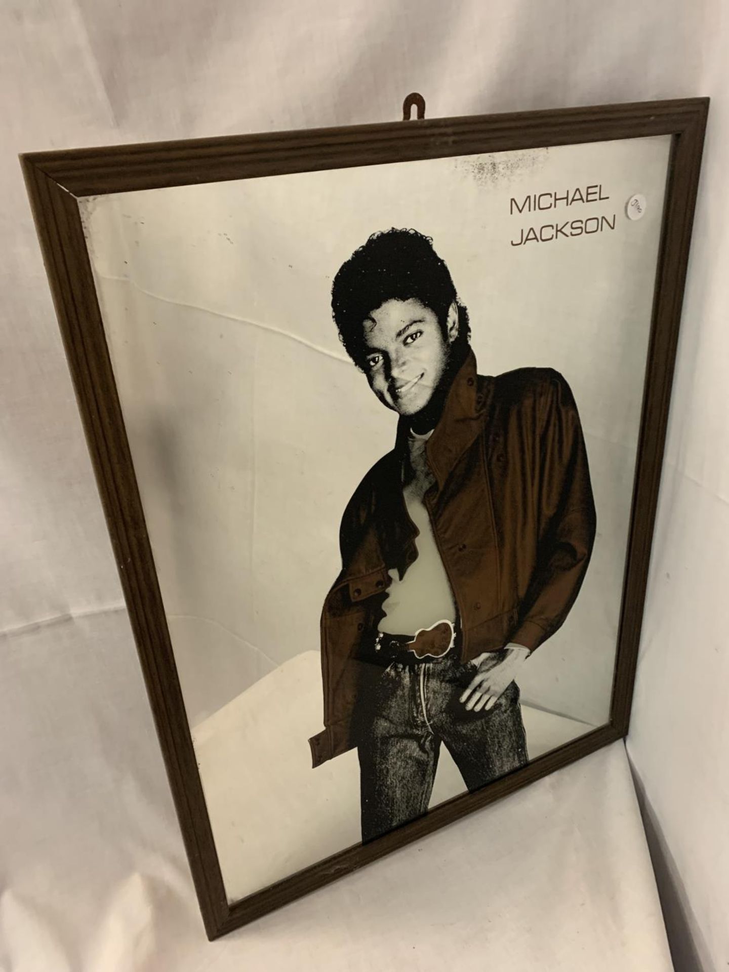 A MICHAEL JACKSON PRINT MIRROR