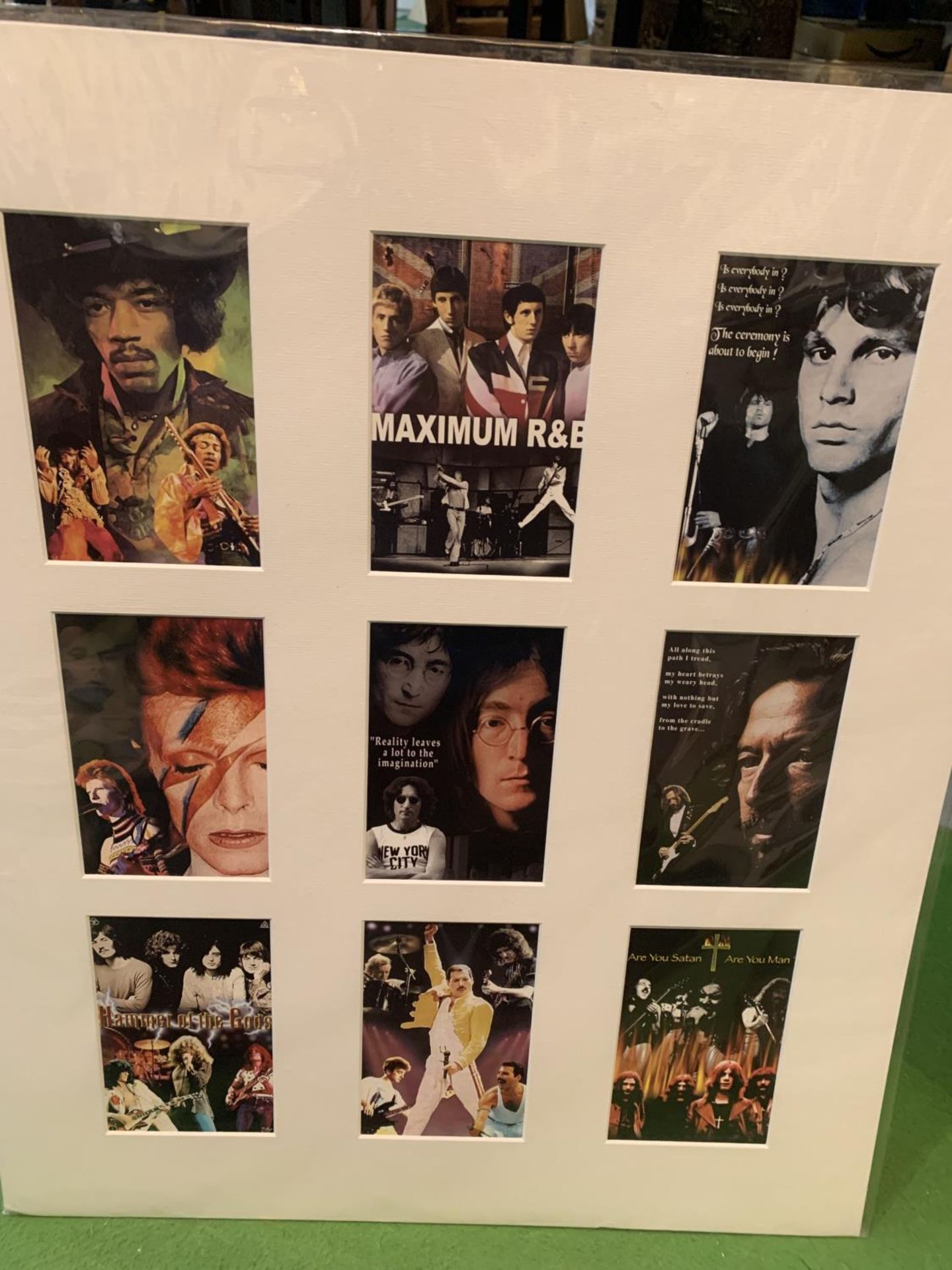 A SET OF ROCK ICONS PICTURES IN A MOUNT