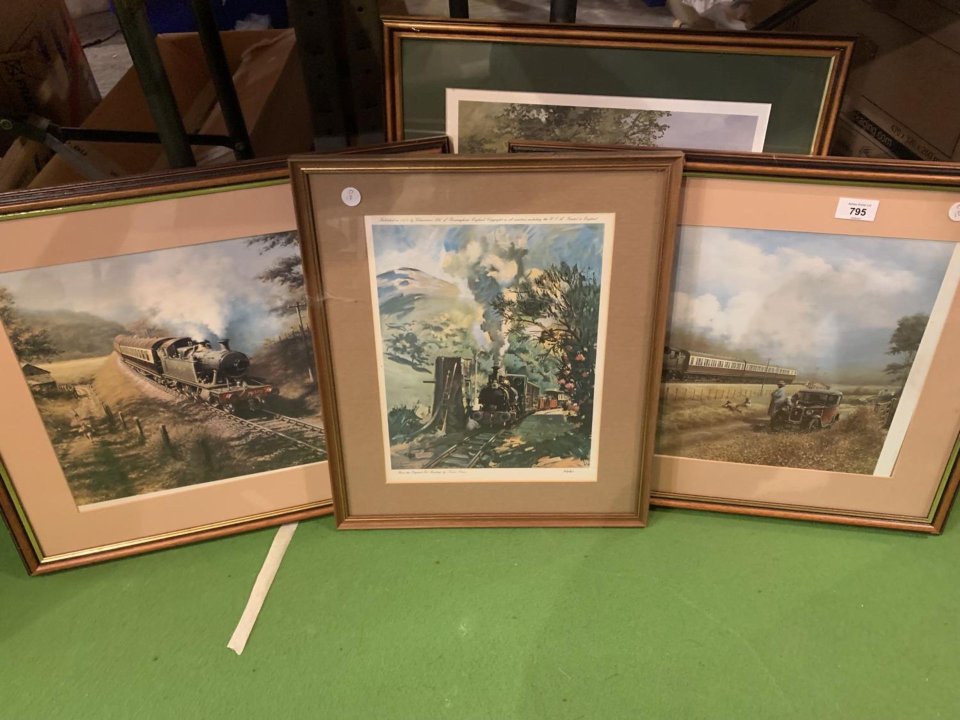 FOUR FRAMED STEAM TRAIN RELATED PRINTS