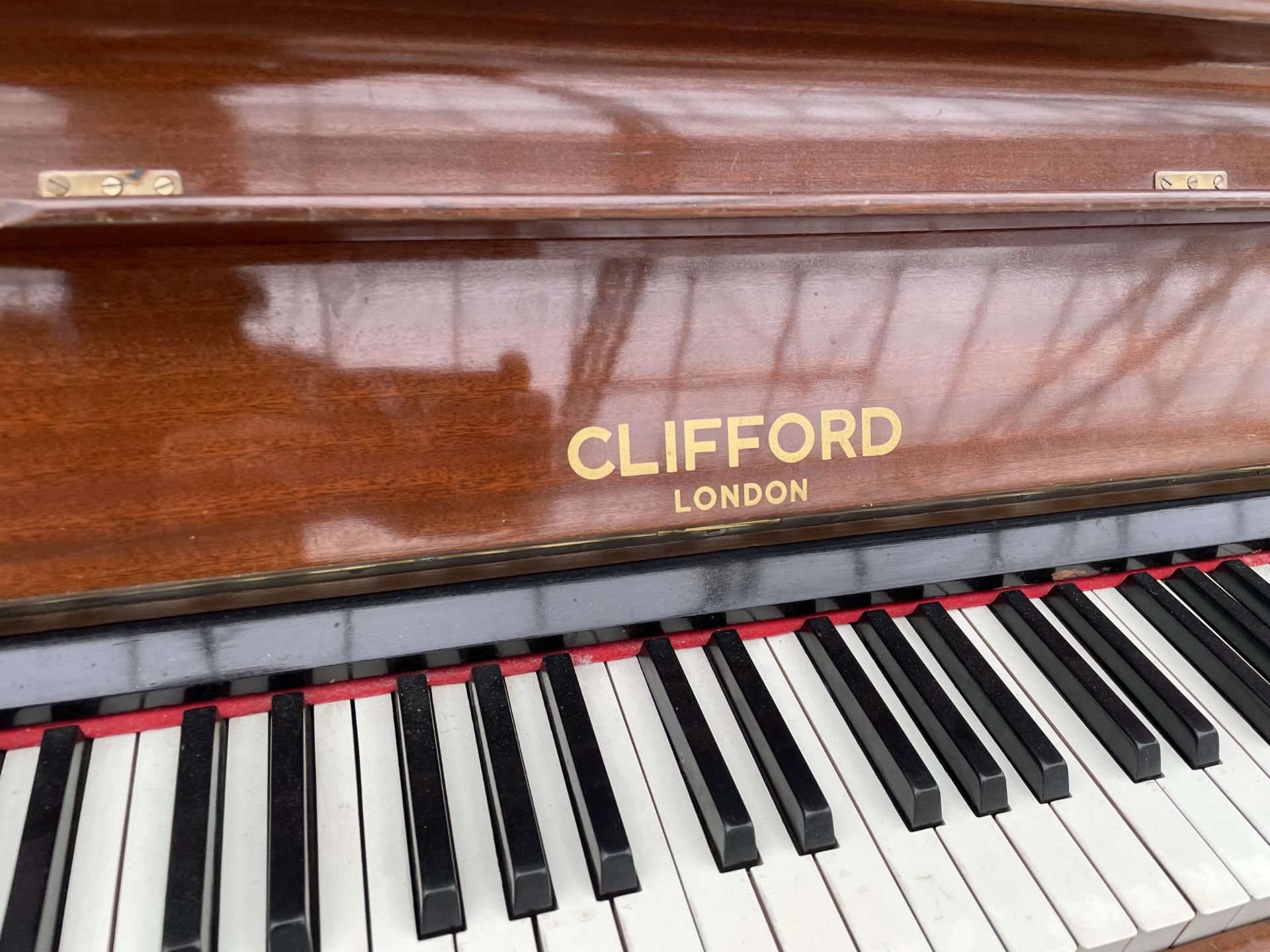 A CLIFFORD OF LONDON MAHOGANY UPRIGHT PIANO - Image 2 of 4