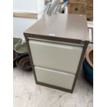 A BISLEY TWO DRAWER METAL FILING CABINET