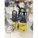 A KARCHER K4 PREMIUM PRESSURE WASHER AND A FURTHER POWER CRAFT PRESSURE WASHER