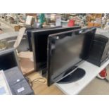 A SAMSUNG 32" TELEVISION AND A FURTHER HYUNDI TELEVISION