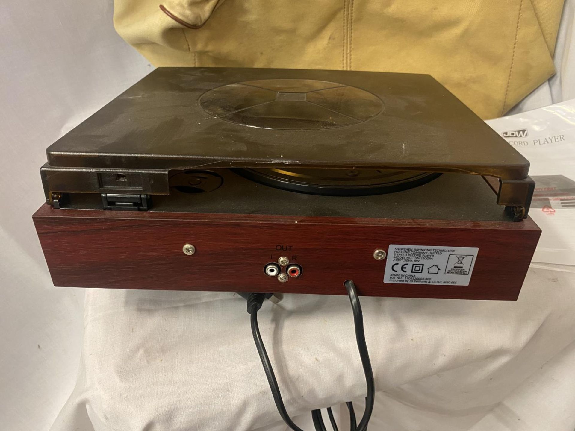 A JDW RECORD PLAYER - Image 6 of 6