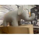 A LARGE ELEPHANT FOOTSTOOL