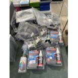 AN ASSORTMENT OF ITEMS TO INCLUDE SCREEN CLEANING KITS, ADAPTORS AND CABLES ETC