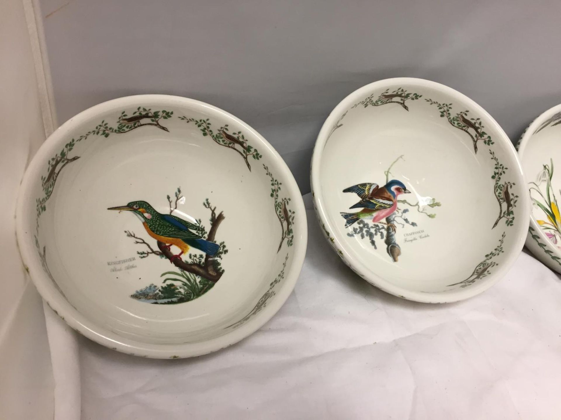 THREE LARGE PORTMERION POTTERY BOWLS {TWO BIRDS OF BRITAIN, ONE CROCUS } - Image 2 of 4