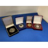 FOUR BOXED VARIOUS SPORTING MEDALS