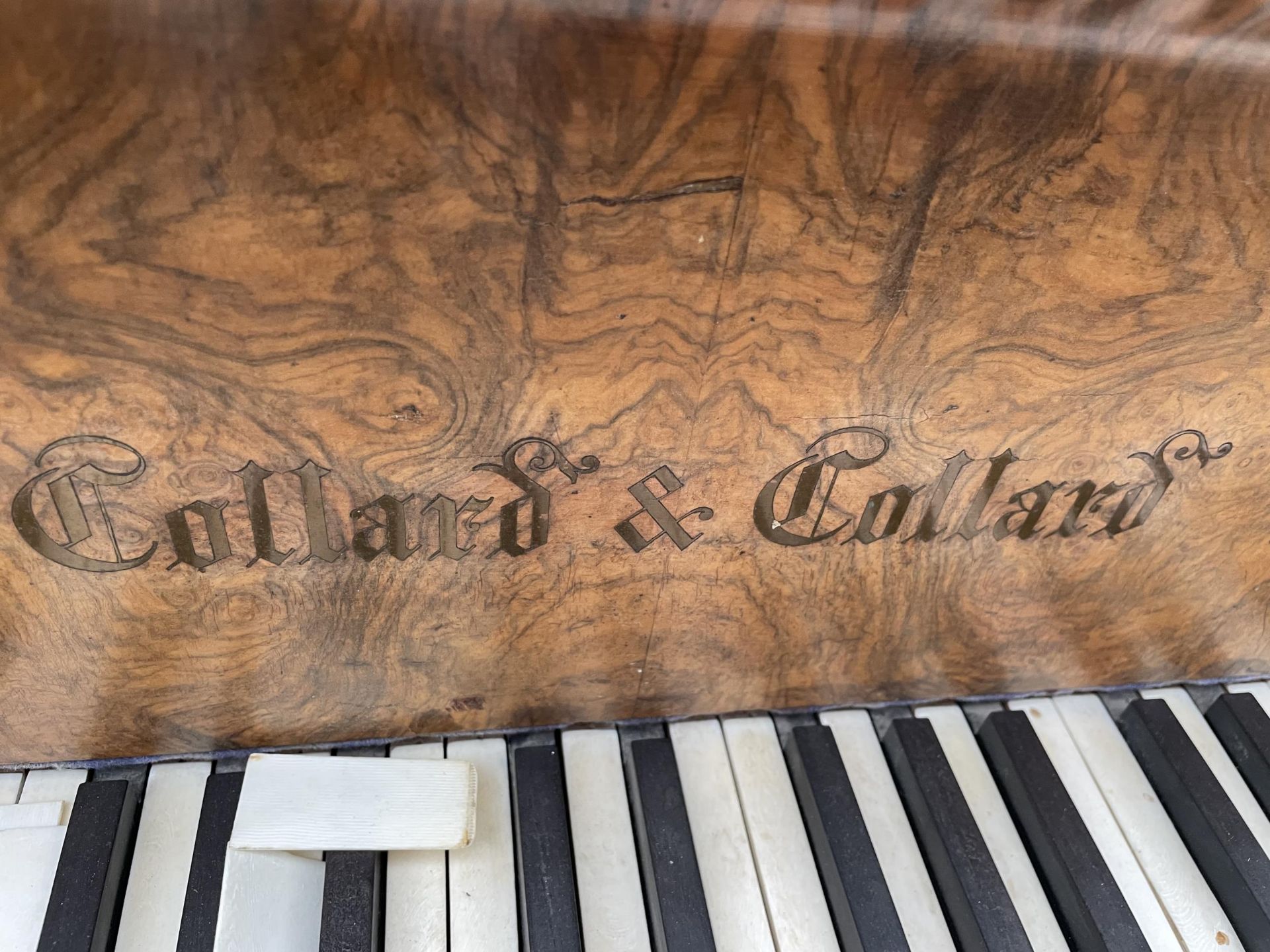 A COLLARD & COLLARD WALNUT METAL SEMI-GRAND PIANO, COMPLETE WITH STOOL - Image 2 of 6