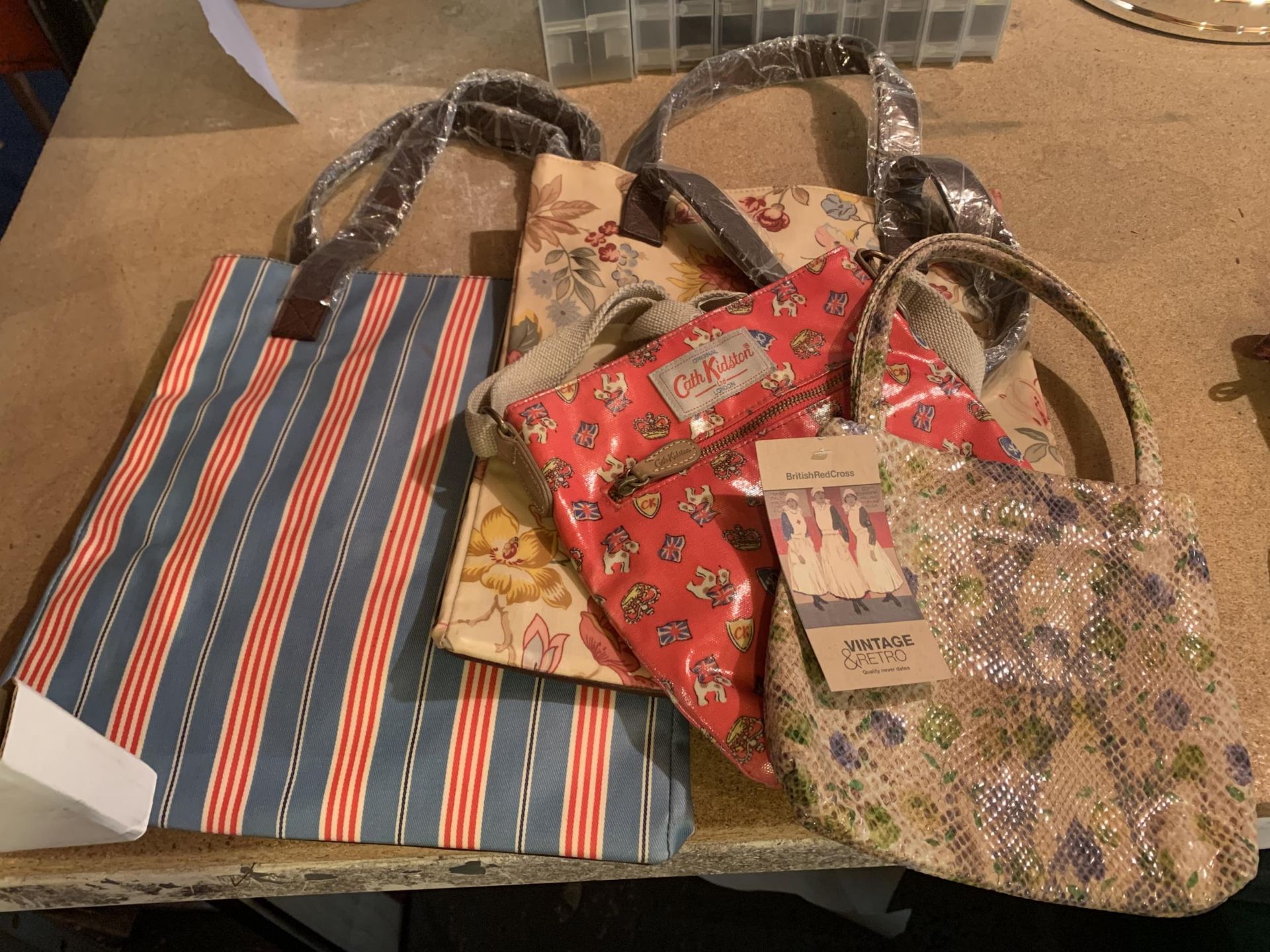 A SELECTION OF BAGS TO INCLUDE BODEN , CATH KIDSTON