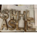 NINE LNER CAST IRON LETTERS 'SWHLASLIE'