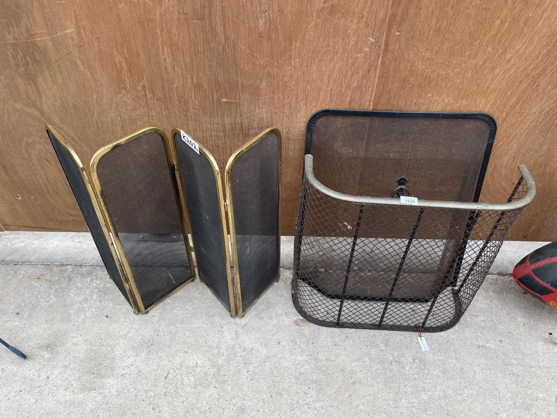 A GROUP OF THREE VARIOUS FIRE SCREENS