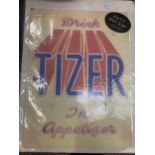 A VINTGE TIZER METAL WALL SIGN - RETRO