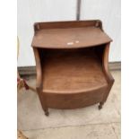 A VICTORIAN MAHOGANY COMMODE (LACKING INTERIOR)