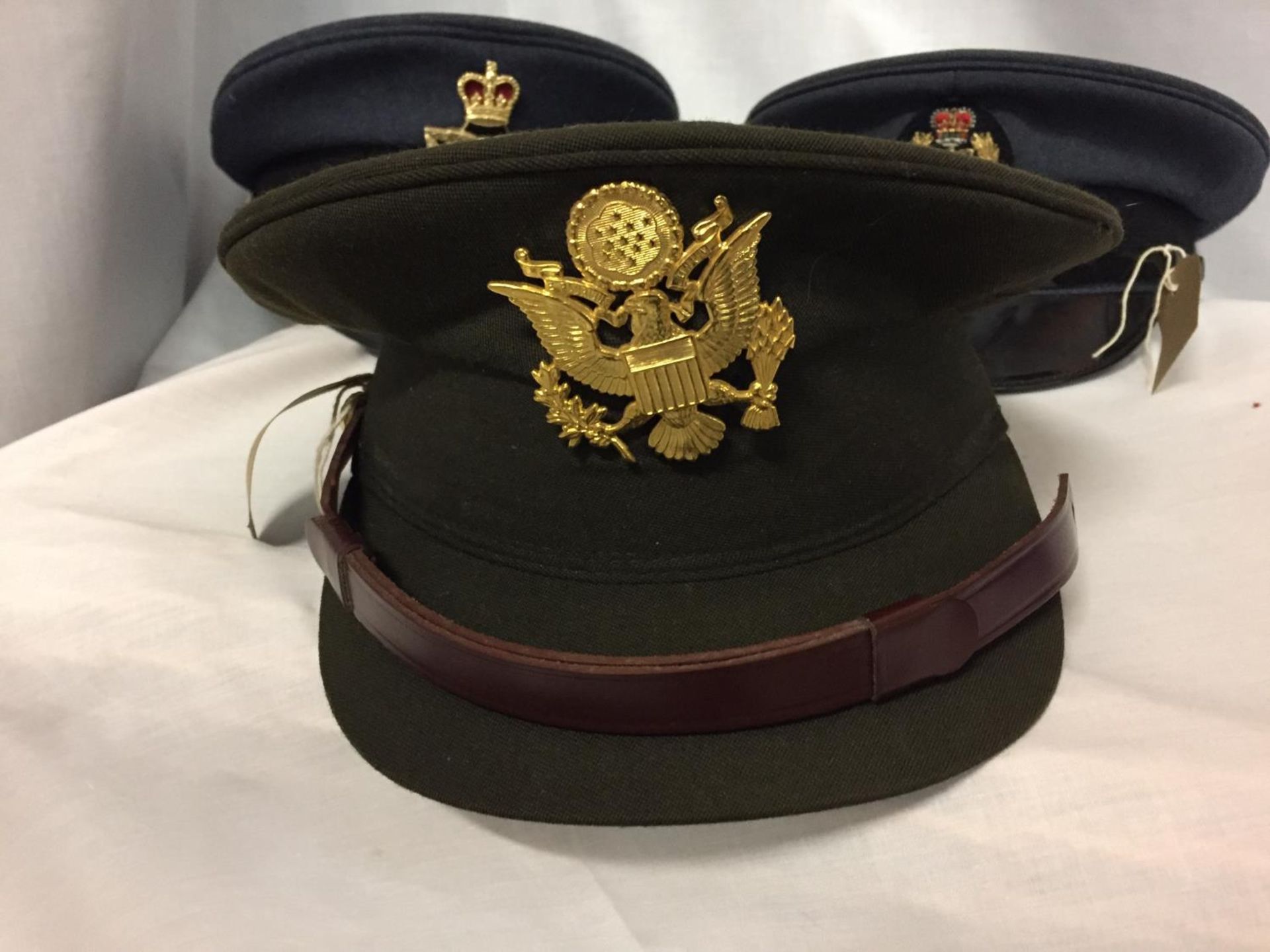 THREE PEAKED CAPS COMPRISING OF TWO RAF AND A USA - Image 2 of 4