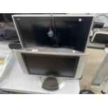 A 26" PANASONIC TELEVISION AND A FURTHER BEKO TELEVISION WITH BUILT IN DVD PLAYER