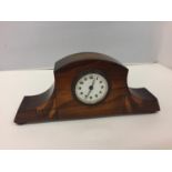 A NELSONS HAT SMALL INLAID MANTLE CLOCK