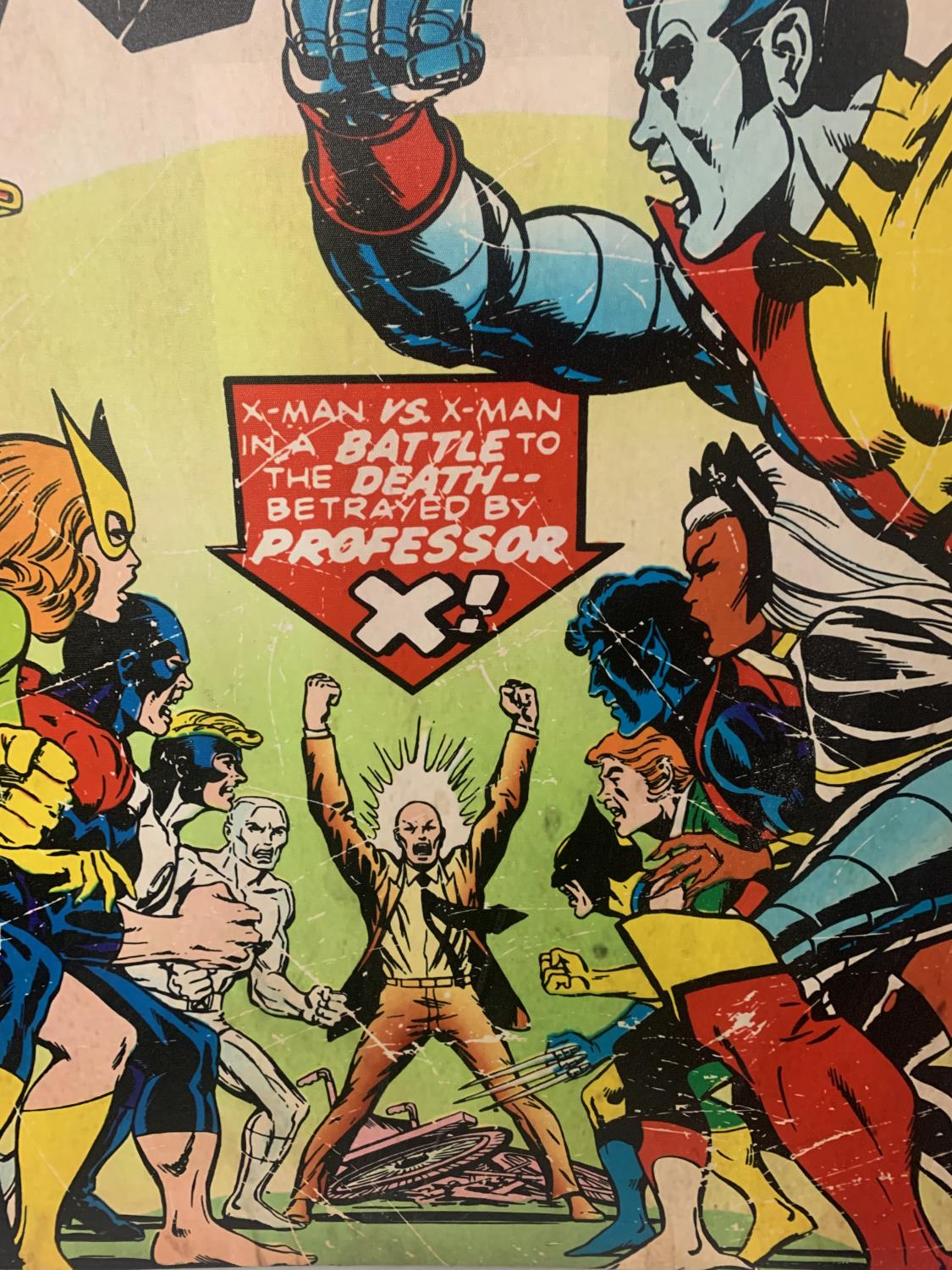 A LARGE XMEN COMIC STYLE CANVAS - Image 5 of 6