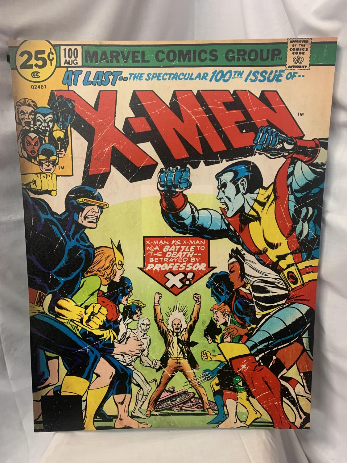 A LARGE XMEN COMIC STYLE CANVAS - Image 2 of 6