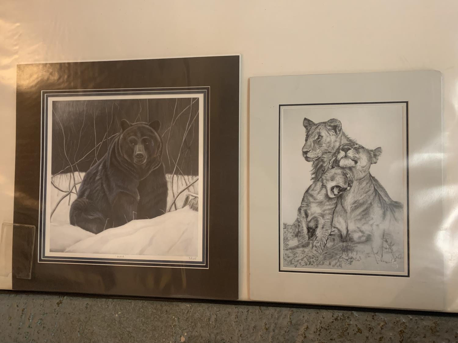 THREE MOUNTED PRINTS BY ARTIST LISA ANN WATKINS - TWO OF 'WILLIE - IN THE BLUE' AND ONE OF 'MAX' - Image 5 of 6