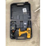 A JCB BATTERY POWERED DRILL IN BOX AND WITH CHARGER