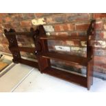 TWO MAHOGANY OPEN SHELF UNITS